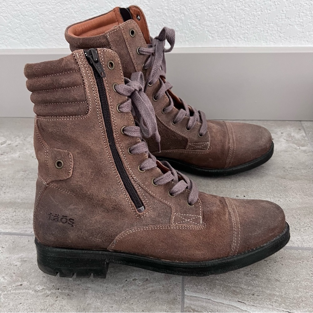 Taos Footwear Renegade Taupe Rugged Boots Shoes Zip Women Size 9-9.5 RGD-27697 , - Picture 2 of 16